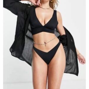 NWT Black Sheer Cover-Up